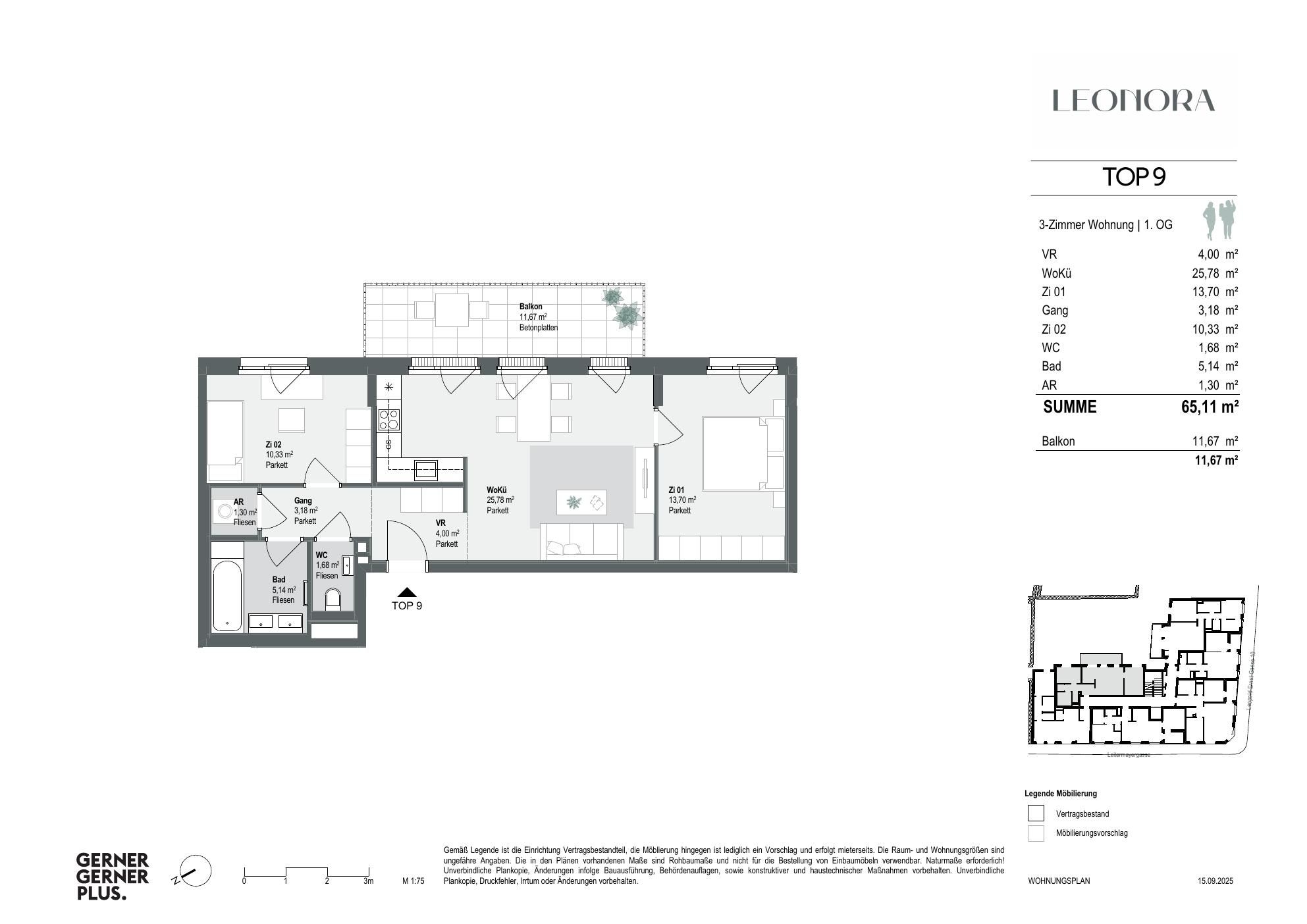 Grundriss von Top-09