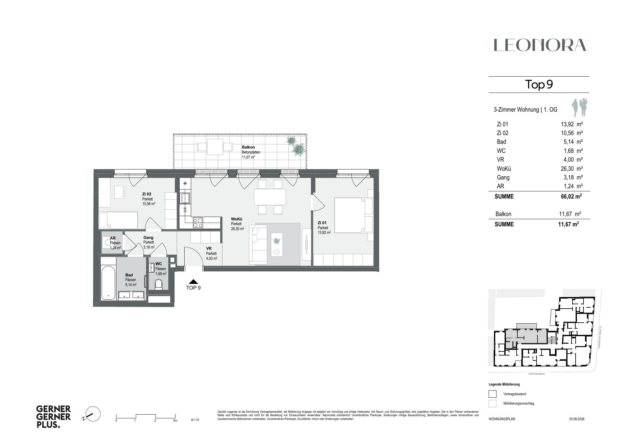 Grundriss von Top-09