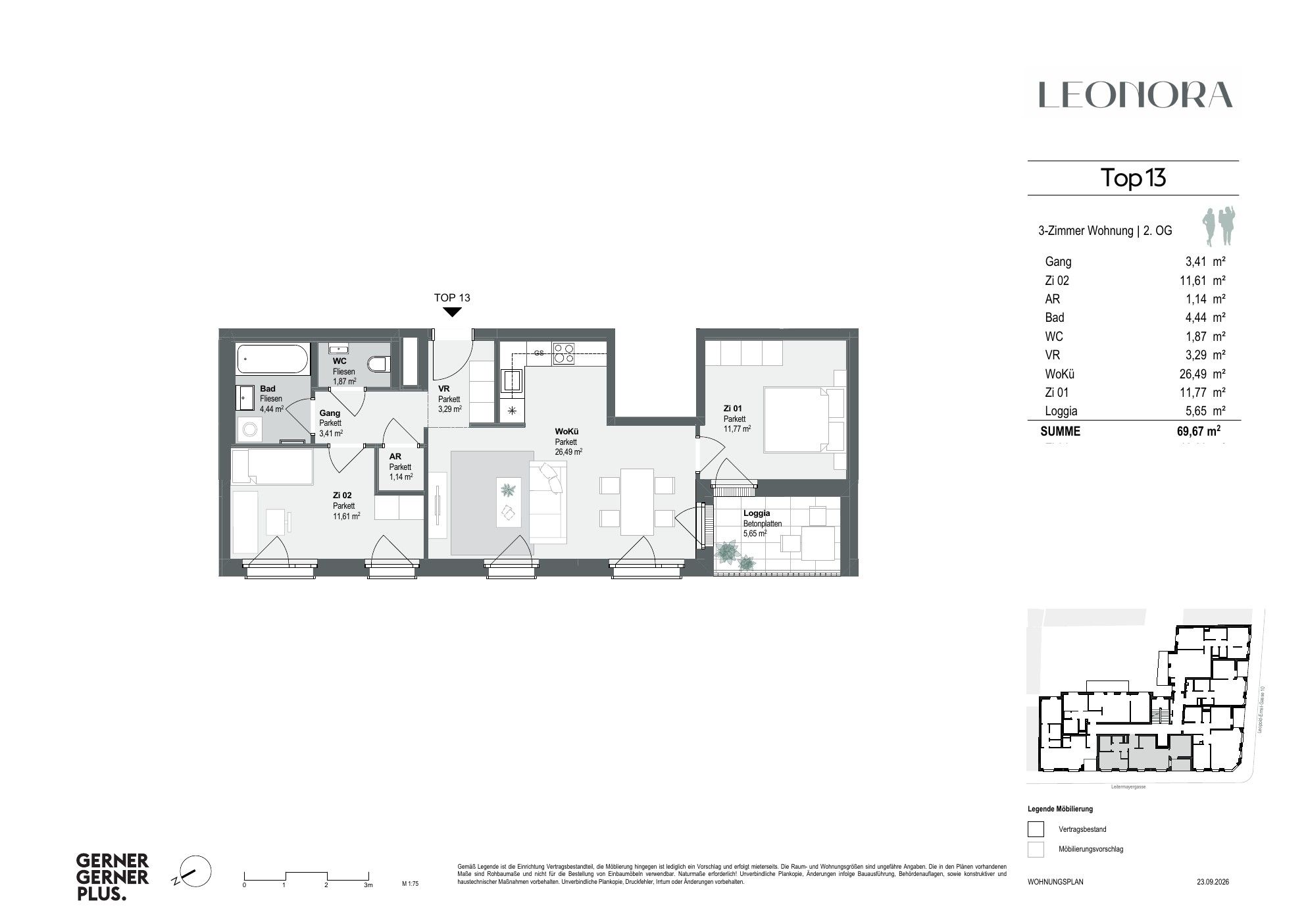 Grundriss von Top-13