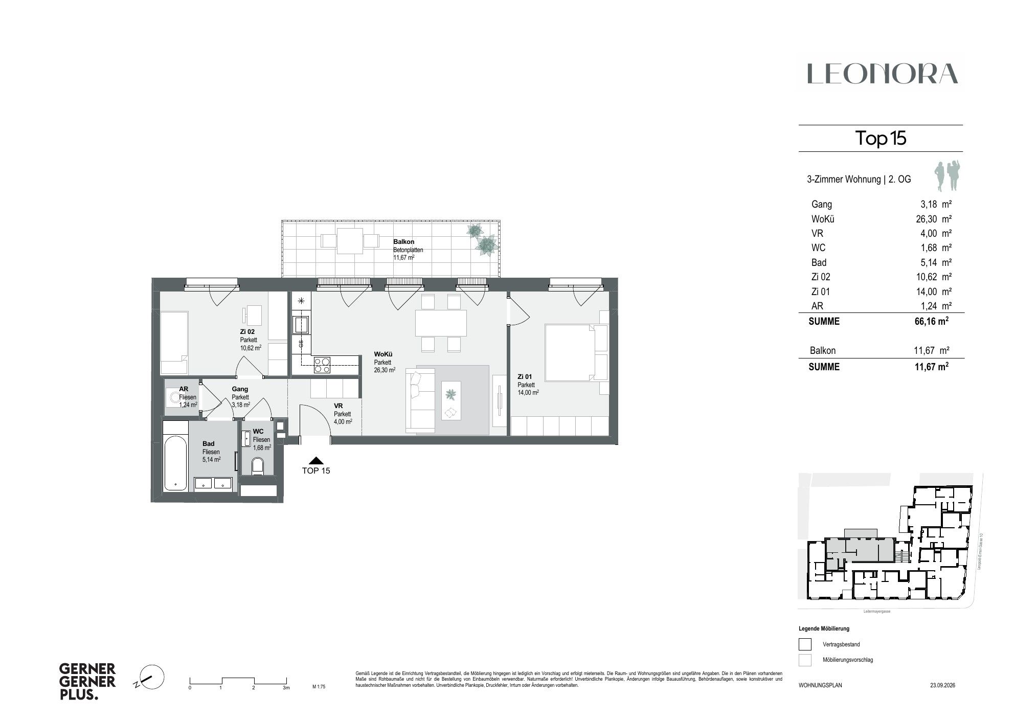 Grundriss von Top-15