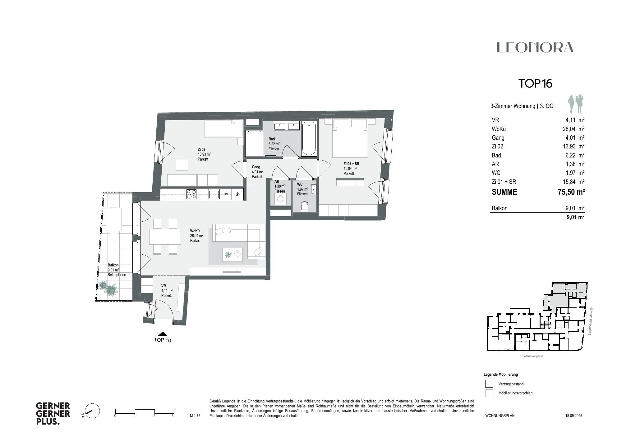 Grundriss von Top-16