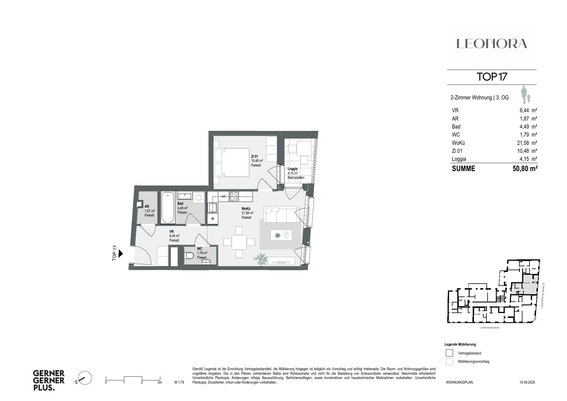 Grundriss von Top-17