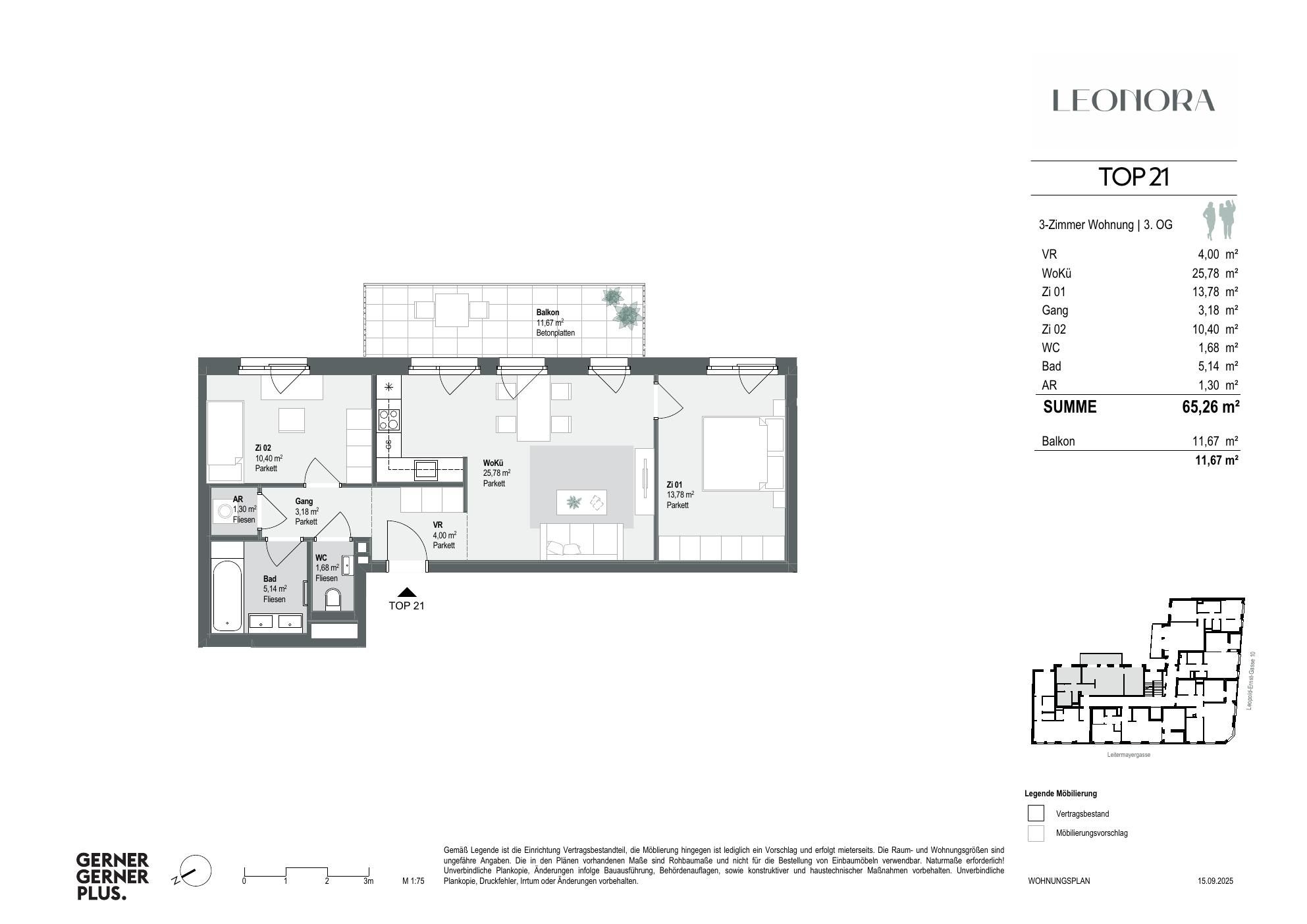 Grundriss von Top-21