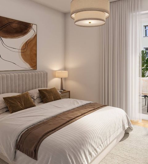 Beispiel der möglichen Einrichtung des Schlafzimmers in Top 12