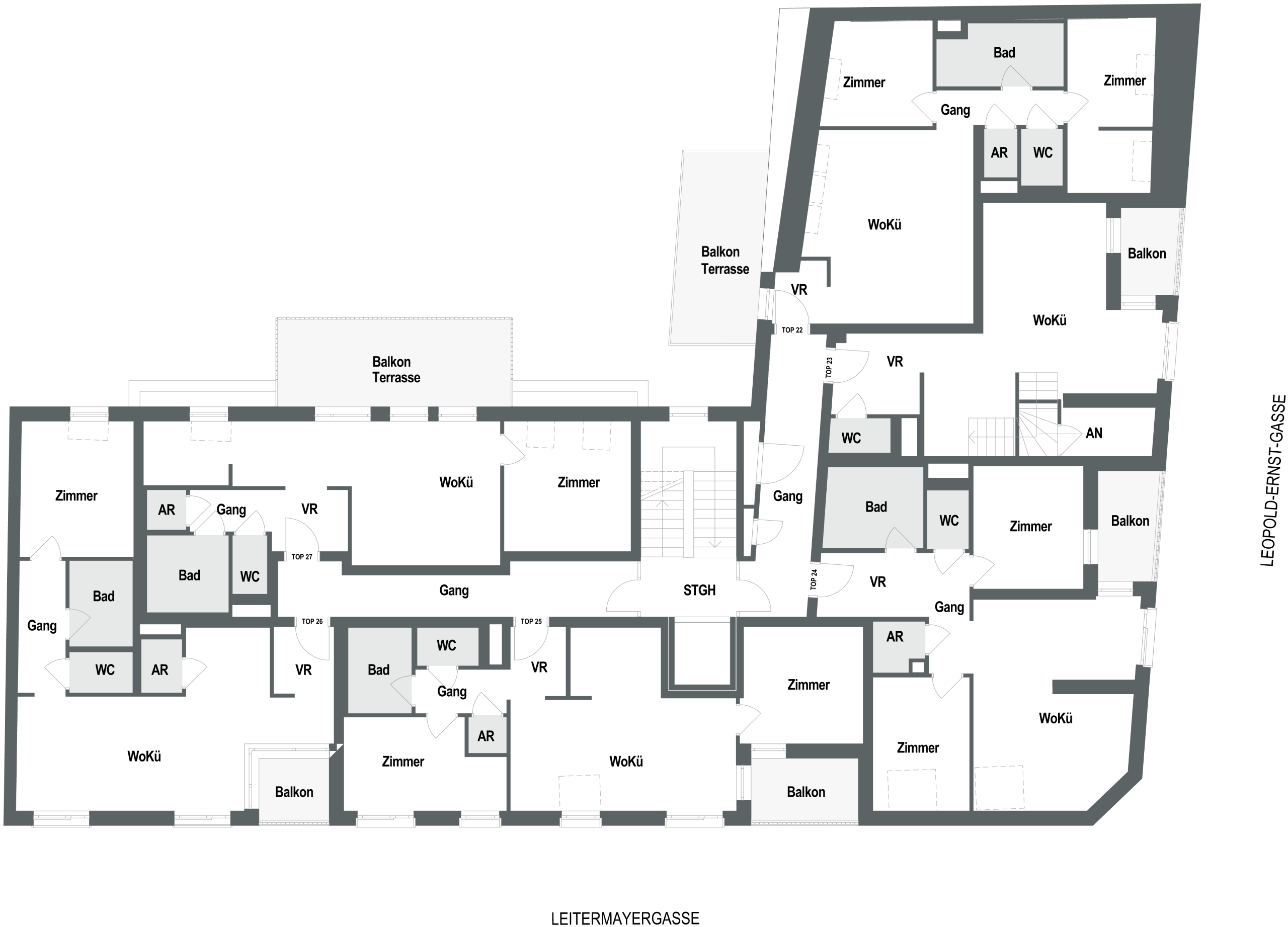 Stockwerksplan des Dachgeschoss 1