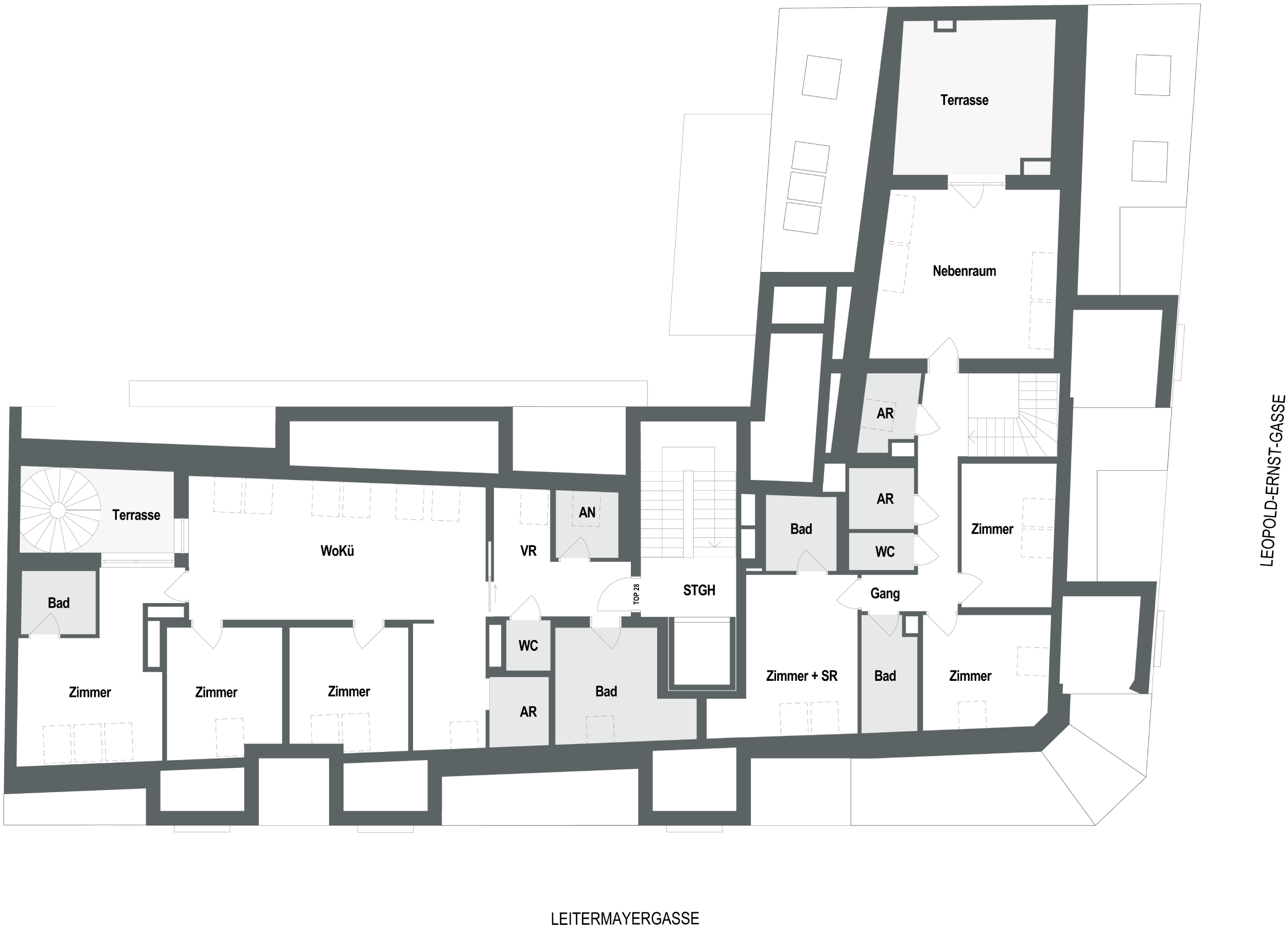Stockwerksplan des Dachgeschoss 2
