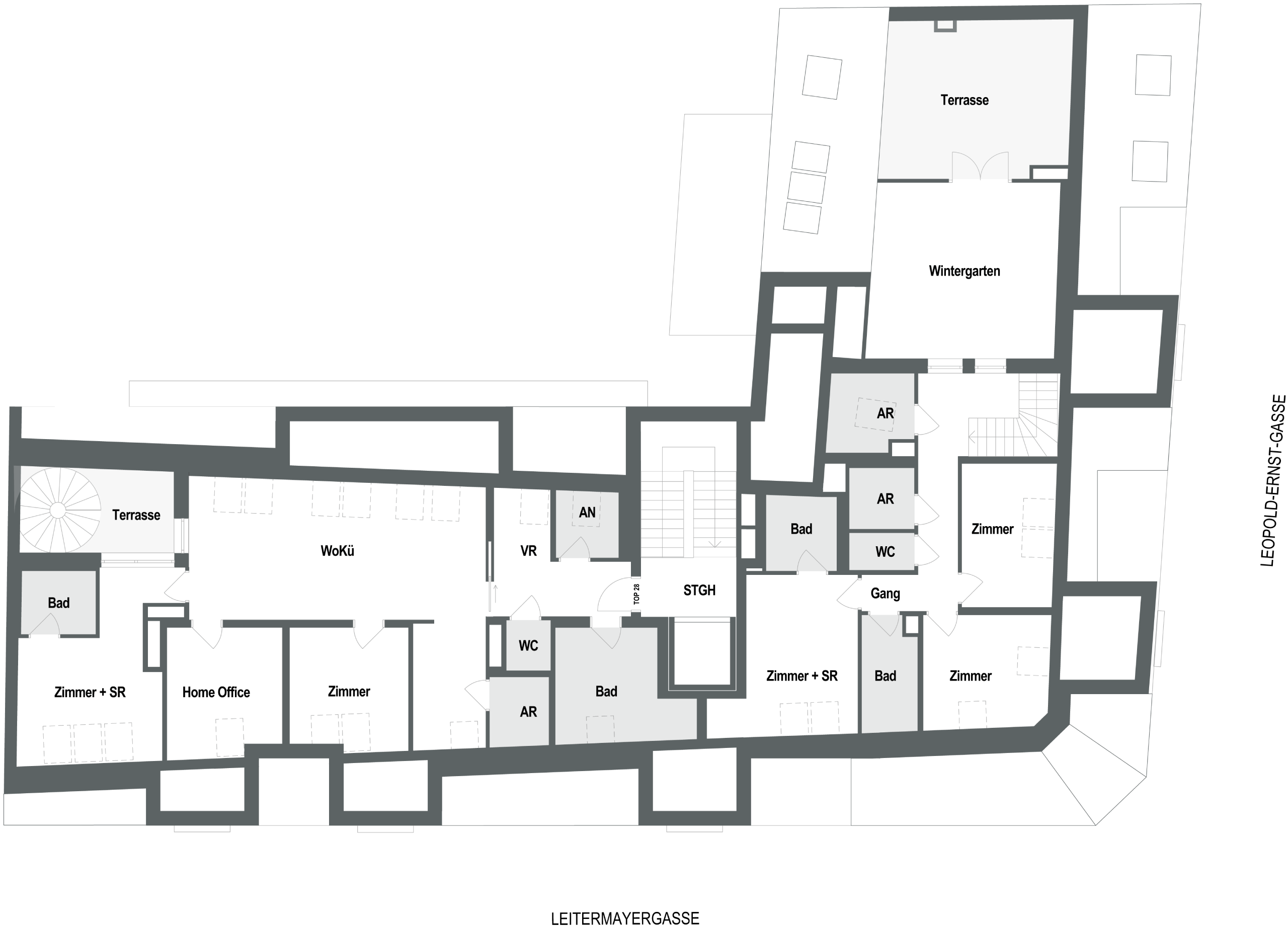 Stockwerksplan des Dachgeschoss 2
